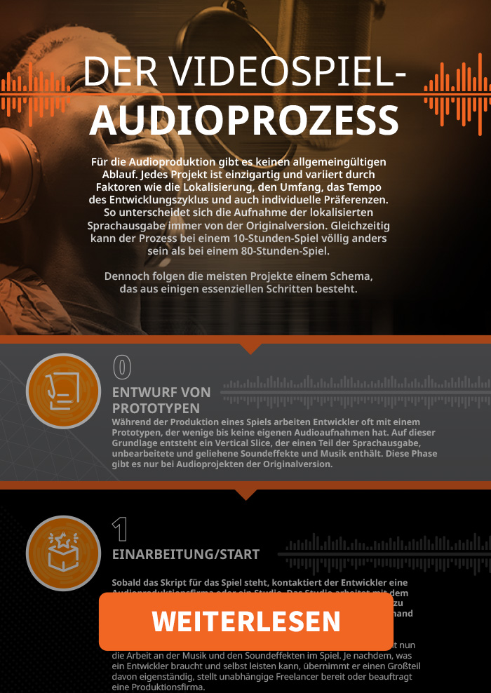 Recording Process In Action Infographic Long