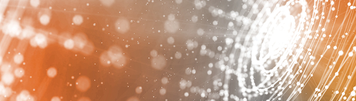 抽象的环形线条和相连的点